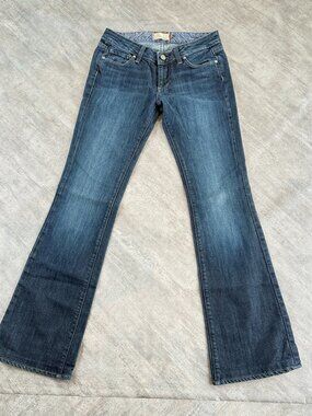 PAIGE Laurel Canyon Bootcut Jeans Size 27 Dark Wash Low Rise Made in USA